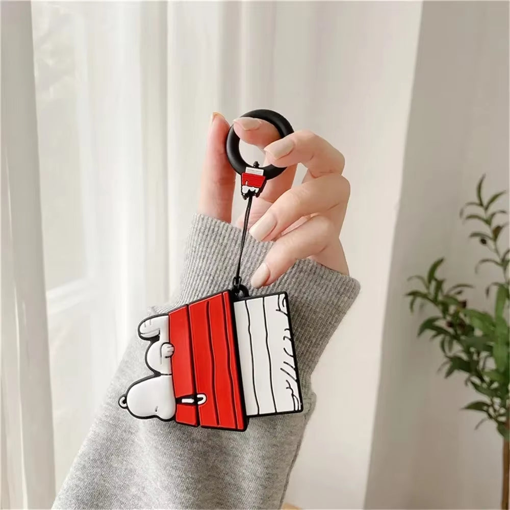 NEW  Snoopy Earphone Case for Airpods Pro 1 2 3 Cartoon Silicone Wireless Bluetooth Earbuds Protective Cover with Lanyard